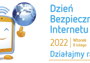 Plakat z napisem "Dzień bezpiecznego internetu"