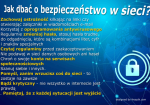 Lista "Jak dbać o bezpieczeństwo w sieci"