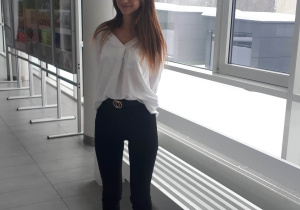Inga Józefowska podczas II etapu Olimpiady Wiedzy o Mediach