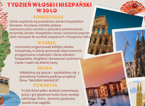 Tydzień włosko - hiszpański w naszej szkole