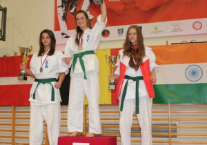 Marlena Gałuszka na podium,