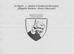 II miejsce w Międzyszkolnym Konkursie Literackim