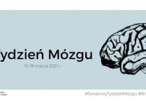 Baner przedstawiający mózg człowieka w kształcie pięści