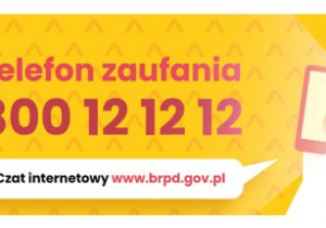 Plakat, podany numer telefonu zaufania