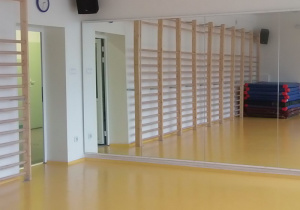 Sala gimnastyczna z lustrami