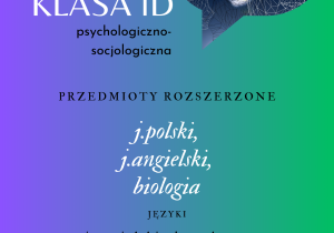 Grafika przedstawiająca profil klasy ID - psychologiczno - socjologiczny