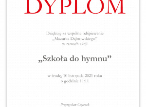 „Szkoła do hymnu” 2021